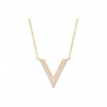Swarovski Delta seeria V-kujuline kaelakee Naiste kaelakeed Roosa-kuld 5528910 Box (Random Color)