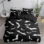 Lendavad nahkhiired Tekikate Halloween Voodipesu Komplekt 3D Prindid N&otilde;iakunst Tekikate Kate 2/3 tk 70x133cm gray