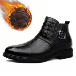 Kvaliteetne veisenahast k&otilde;rge s&auml;&auml;rega nahksaapad Luksuslik br&auml;nd Mugavad &auml;risaapad Moodsad ehtsast nahast meeste Chelsea saapad 36