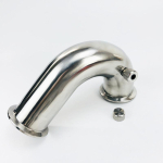 2 (51mm)OD64mm, 135 degree Pipe Bend With Thermowell Nipple And Plug ,Tri-clamp Connection Elbow Pipe Fitting,SS304