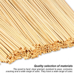 300 tk 3 mm x 30 cm naturaalsest bambusest k&auml;sit&ouml;&ouml;pulgad - &uuml;marad ja mitmek&uuml;lgsed DIY projektide jaoks tume khaki v&auml;rv
