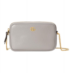 Gucci GG Marmont Double G Logo T&otilde;mblukuga Kett Nahast Crossbody &Otilde;lakott Naiste Kotid Hall 772759-CAO0G-1440 Basic Set (Bag+Dust Bag)