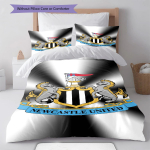 NUFC proter logo Muster Voodipesu Tekikomplekt Tekikate Padjap&uuml;&uuml;r Kodukaunistus S&uuml;nnip&auml;evakingitus (1 * tekikott + 2 * padjap&uuml;&uuml;ri, ilma s&uuml;damikuta) 135x200cm