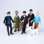 6 tk/komplekt Multikas Tintini seiklused Tegevuskujud Nukk Koomiks Tintin Milou Dupont Laste V&otilde;lu Hobi M&auml;nguasjad Kingitused Lastele black