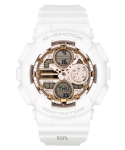 Casio G-Shock Analoog-Digitaalne Biop&otilde;hisest Vaikust Roosa Kuldne Ketas Kvarts GMA-S140PG-7A 200M Naiste K&auml;ekell roosa kuldne v&auml;rv