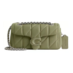Coach Tabby 20 Logo Jacquard Tepitud Klapiga Napa Nahast &Otilde;lakott Naiste k&auml;ekotid Sammalroheline CP145-LHMOS Basic Set (Bag+Dust Bag)
