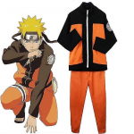 Naruto Uzumaki Laste Poiss Halloweeni Kost&uuml;&uuml;m Anime Cosplay Kost&uuml;&uuml;m &Uuml;les Jakid P&uuml;ksid T&auml;ielik Komplekt 2XL