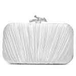 Fashi siidist &otilde;htukott naistele elegantne banketikott p&auml;rliketiga &otilde;lakotid luksuslik rahakott naiste pulmapidu k&auml;ekotid Bolsa 19x4.5x11cm valge