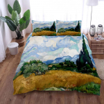 Van Gogh m&auml;gik&uuml;la &otilde;limaal tekikott komplekt Kuningas Kuninganna Kahekordne T&auml;is Kaksik &Uuml;ksik suurus Voodipesu komplekt EU Twin(135x200cm)