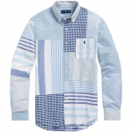 Polo Ralph Lauren SS22 Klassikaline Oxfordi riidest naljakate triipudega s&auml;rk Meeste s&auml;rgid Sinine MNPOWOV16821970-999 XL