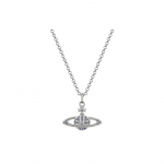 Vivienne Westwood kaelakee Mini Bas Relief Klassikaline reljeefne kristallripats Hooajaline piiratud platineeritud Unisex Paaristiil Sinine 6302008602P218 sinine