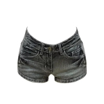 VIONA Y2k T&auml;navamood Harajuku E-t&uuml;druk Suvi Naised 2000ndad Grunge Kpop Jaapani Gyaru Madala V&ouml;&ouml;kohaga Denim L&uuml;hikesed P&uuml;ksid Kitsad Denim Kuumad P&uuml;ksid Trashy S hall