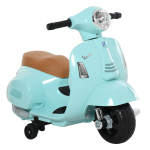 Elektriline lasteratas Vespa elektriline mootorratas LED-valgusti ja heliga, laste elektriline mootorratas lastele vanuses 18-36 kuud, roheline 66.5 x 38 x 52 cm roheline
