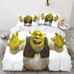 Shreki tekikott padjap&uuml;&uuml;r Voodipesu Magamistoa kaunistus Laste kingitus t&auml;iskasvanu &Uuml;he kaheinimesevoodi Suur suurus T&otilde;mblukuga tekikott 140x200cm