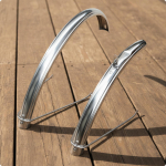2 tk roostevabast terasest jalgratta porilaudade komplekt poleeritud turvaline D10 Wo Mud Flap gray