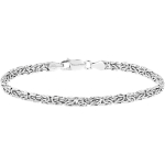 Miabella Itaalia 925 Sterling H&otilde;be 4mm B&uuml;tsantsi Pahkluupael Naistele | Pahkluupael, 18K Kullatud Valik, Peen Ehtekunst, Valmistatud Itaalias Length 9 Inches (Small) white