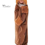 Kantav Tekk-Kapuutsiga Loomakujuline Kapuutsiga S&auml;rk, T&auml;iskasvanute &Uuml;le suurusega Fliisist Dressipluus Mugav Talvine Magamisriietus, Halloweeni Cosplay Kost&uuml;&uuml;m F brown
