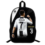 Cristiano Ronaldo teemaline seljakott lastele ja teismelistele kooli kasutamiseks 17-tolline Oxfordi riidest kahe rihmaga kott pehmendatud seljatoega 17-inch backpack