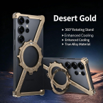 Metallist Raamita Telefonikarp Samsung Galaxy S26 S25 S24 S23 S22 Ultra jaoks Jalatugiga 360&deg; P&ouml;&ouml;rlev Magsafe Kaitserauaga Kaitsekate Z Case&Galaxy S22 Ultra 5G black