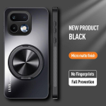 AG Matt magnetiline &uuml;mbris Realme 16 Pro Plusile 360&deg; p&ouml;&ouml;rleva r&otilde;ngashoidjaga Traadita laadimise k&otilde;va kate Realme 16Pro + jaoks realme 16 Pro must