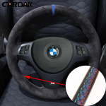 isepaigaldatav auto rooliratta punutis pehme seemisnahast kate BMW E81 E90 Pack M Sport M3 E91 E92 E93 E87 E82 E88 X1 E84 jaoks blue marker black