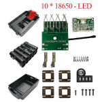 LB2X4020 Li-ioonaku Plastikust korpus BMS PCBA Laadimiskaitse tr&uuml;kkplaat Karbi kest Black Decker 20V 18V LBX2040 jaoks BOXPCB black