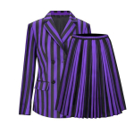 Wednesday Addams Cosplay Kleit Halloweeni Kost&uuml;&uuml;m Adamsi Pere Riided Rollim&auml;ng XL purple