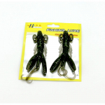 HENGJIA 2tk 9CM-12G elutruu kriketi plastist pehme s&ouml;&ouml;t meriforelli haugi jaoks 2pc must