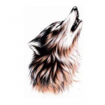 T&auml;toveeringu kleebise leht Unisex veekindel ajutine teisaldatav hundi k&auml;sivarre t&auml;toveeringu kleebis keha kunst