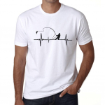 ULTRABASIC &ndash; Homme Graphique Pecheur Pulsation Imprime Lettres T-s&auml;rk XS valge suitsuv&auml;rv