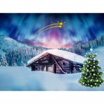 Teemanttikandid maastik T&auml;is&uuml;mmargune teemantmaaling Talvine j&otilde;ulupuu Pildid Rhinestones 20X30CM