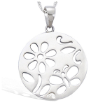 Les Tr&eacute;sors De Lily [H0464] - Pendentif Argent 'Chor&eacute;graphie' argent&eacute; (rhodi&eacute;) - 25 mm h&otilde;be