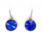 Les Tr&eacute;sors De Lily [J6808] - Boucles Cr&eacute;ateur 'Sissi' bleu saphir sinine
