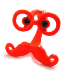 Les Tr&eacute;sors De Lily [J8588] - Bague Cr&eacute;ateur 'Moustache' orange oranž