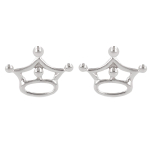 Les Tr&eacute;sors De Lily [Q2998] &ndash; h&otilde;bedased 'Couronnes' h&otilde;bedased k&otilde;rvar&otilde;ngad (roodiumiga kaetud) &ndash; 9x7 mm h&otilde;be