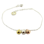 7bis [Q6078] &ndash; kolmev&auml;rviline h&otilde;bedane 'Boho' k&auml;sitsi valmistatud k&auml;ev&otilde;ru - 15x5 mm h&otilde;be