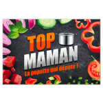 Les Tr&eacute;sors De Lily [P2915] - l&otilde;ikelaud / klaasist alusn&otilde;u 'Maman' (pajaroog) - 30x20 cm oranž