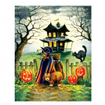 5D DIY t&auml;isruudu puur teemantmaaling karu maastik Ristpistes teemanttikandid 20X30CM