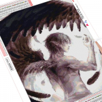 HUACAN t&auml;iskleebi ruudukujuline teemantristpistega k&auml;sitsi maalitud inglimees tikand teemantkaunistus Full square 20*30 cm