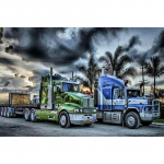 Teemanttikandid Lahe veoauto DIY Teemantmaal T&auml;isruudukujuline teemantmosaiikpildid Kodukaunistus 20X30CM