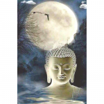 Teemanttikandid Kuu Buddha 5D DIY Teemantmaal Teemantmosaiikpildid Kodukaunistus 20X30CM