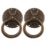 Puntos 2tk Vintage Dragon Head Kapp Riidekapp M&ouml;&ouml;bli sahtli T&otilde;mbamisk&auml;epide Nupu r&otilde;ngas pronksi