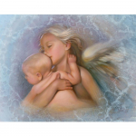 Ruut/&uuml;mmargune teemant 5D DIY teemantmaal  Angel Baby  3D tikandid Ristpistes teemantmosaiikkaunistus Full Square (20X30CM)