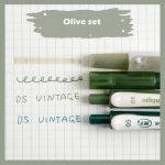 4tk Vintage Color Gradient Pliiatsite komplekt, Kiiresti kuivav geeltindipliiats ja fluorestseeruv Highlighter Marker Joonistus V&auml;rv Office School A6458
