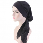 Naiste imitatsioon siidist turbanm&uuml;ts Moodne isikup&auml;rane elastne kootud lillemustriga m&uuml;ts Hijab peapael Juuste v&auml;ljalangemise peapael