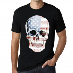 Graafiline meeste T-s&auml;rk - Ameerika isamaaline pealuu s&auml;rk - Halloweeni kingitus XS must