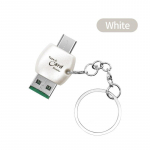 FONKEN 2-&uuml;hes USB C TF kaardilugeja Universaalne C-t&uuml;&uuml;pi OTG kiire mini-USB 2.0 adapter s&uuml;learvuti mobiiltelefoni m&auml;lukaardilugeja jaoks valge