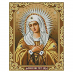 Teemantmosaiik t&auml;ispuurimise &uuml;mmargune ikoon Religioon Teemantmaal Neitsi Maarja Rhinestone tikandid teemantidega Round Drill 60x80CM