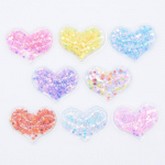 32 tk 38 * 30 mm Bling s&uuml;da l&auml;bipaistev plastikust t&auml;idisega litrid aplikatsioonid isetegemise peakatete jaoks juukseklambrid vibu tarvikud plaastrid mitmev&auml;rviline
