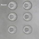 6 tk/komplekti l&auml;bipaistev pehme silikoonist seinakaitse ukse k&auml;epideme kaitseraua kaitsepistik libisemiskindel uksekork Isekleepuv kaitseraud 40x8mm Round